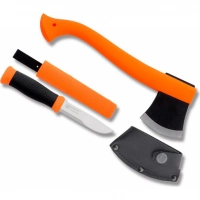 Набор Morakniv Outdoor Kit Orange, нож Morakniv 2000 нержавеющая сталь, цвет оранжевый + топор купить в Саратове