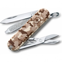 Нож перочинный Victorinox CLASSIC, сталь X55CrMo14, рукоять Cellidor®, песочный камуфляж купить в Саратове