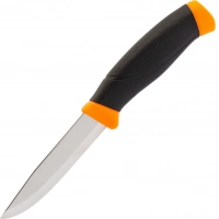 Нож с фиксированным лезвием Morakniv Companion Orange, сталь Sandvik 12C27, рукоять резина/пластик, оранжевый купить в Саратове