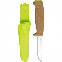 Нож с фиксированным лезвием Morakniv Floating Knife (S) Lime, сталь Sandvik 12C27, пробковая ручка купить в Саратове