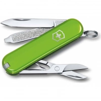 Нож Victorinox Classic SD Colors, Smashed Avocado (0.6223.43G) светло-зелёный, 7 функций 58мм купить в Саратове