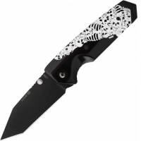 Складной нож Hogue EX-02 Tanto Skulls & Bones, сталь 154CM, рукоять ABS-пластик купить в Саратове