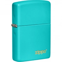 Зажигалка Classic Flat Turquoise ZIPPO Logo купить в Саратове