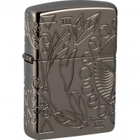 Зажигалка ZIPPO Armor® Wicca Design с покрытием Black Ice®, черная купить в Саратове