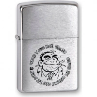 Зажигалка ZIPPO Горилла, латунь с покрытием Brushed Chrome, серебристый, матовая, 36х12×56 мм купить в Саратове