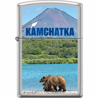 Зажигалка ZIPPO Камчатка с покрытием Satin Chrome™ купить в Саратове