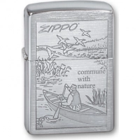 Зажигалка ZIPPO Row Boat Brushed Chrome, латунь с никеле-хром.покрыт., серебр., матов., 36х56х12 мм купить в Саратове