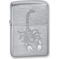 Зажигалка ZIPPO Scorpion Brushed Chrome, латунь с никеле-хром.покрыт., серебр., матов., 36х56х12 мм купить в Саратове